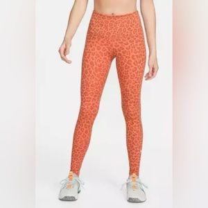 Nike - Women’s Dri Fit Leopard Print Leggings - Madder Root